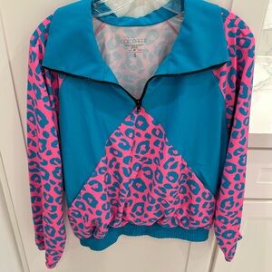 GOLDSHEEP clothing neon leopard windbreaker pullover